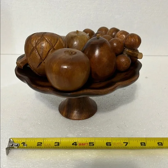 Wooden MCM Fruit Bowl Decor - Picture 13 of 14